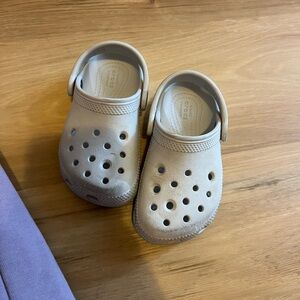 CROCS Cream Water Shoes with Perforated Design